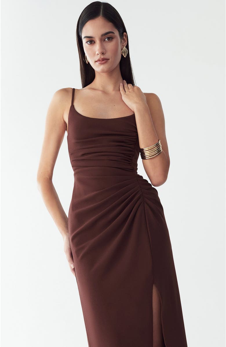 BWLDR Lani Maxi Dress, Alternate, color, Chocolate