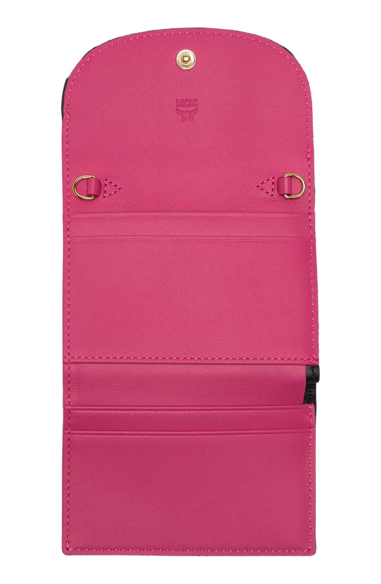 MCM Mode Travia Leather Chain Wallet, Alternate, color,