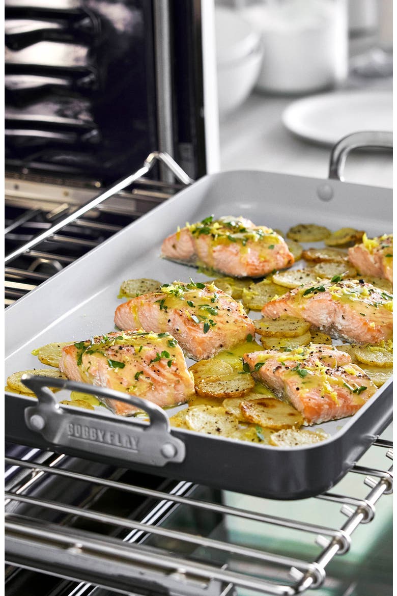 x Bobby Flay Ceramic Nonstick Double Burner Griddle, Alternate, color, GRAPHITE