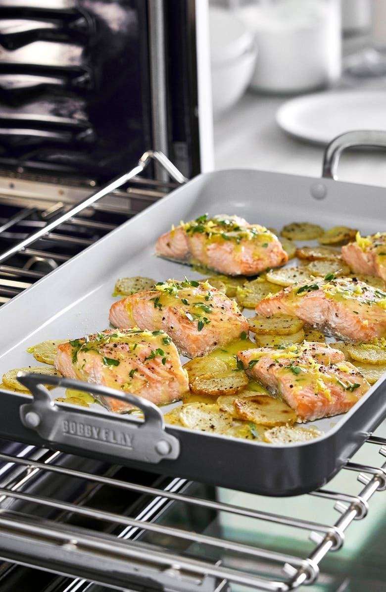 GreenPan x Bobby Flay Ceramic Nonstick Double Burner Griddle, Alternate, color, Graphite