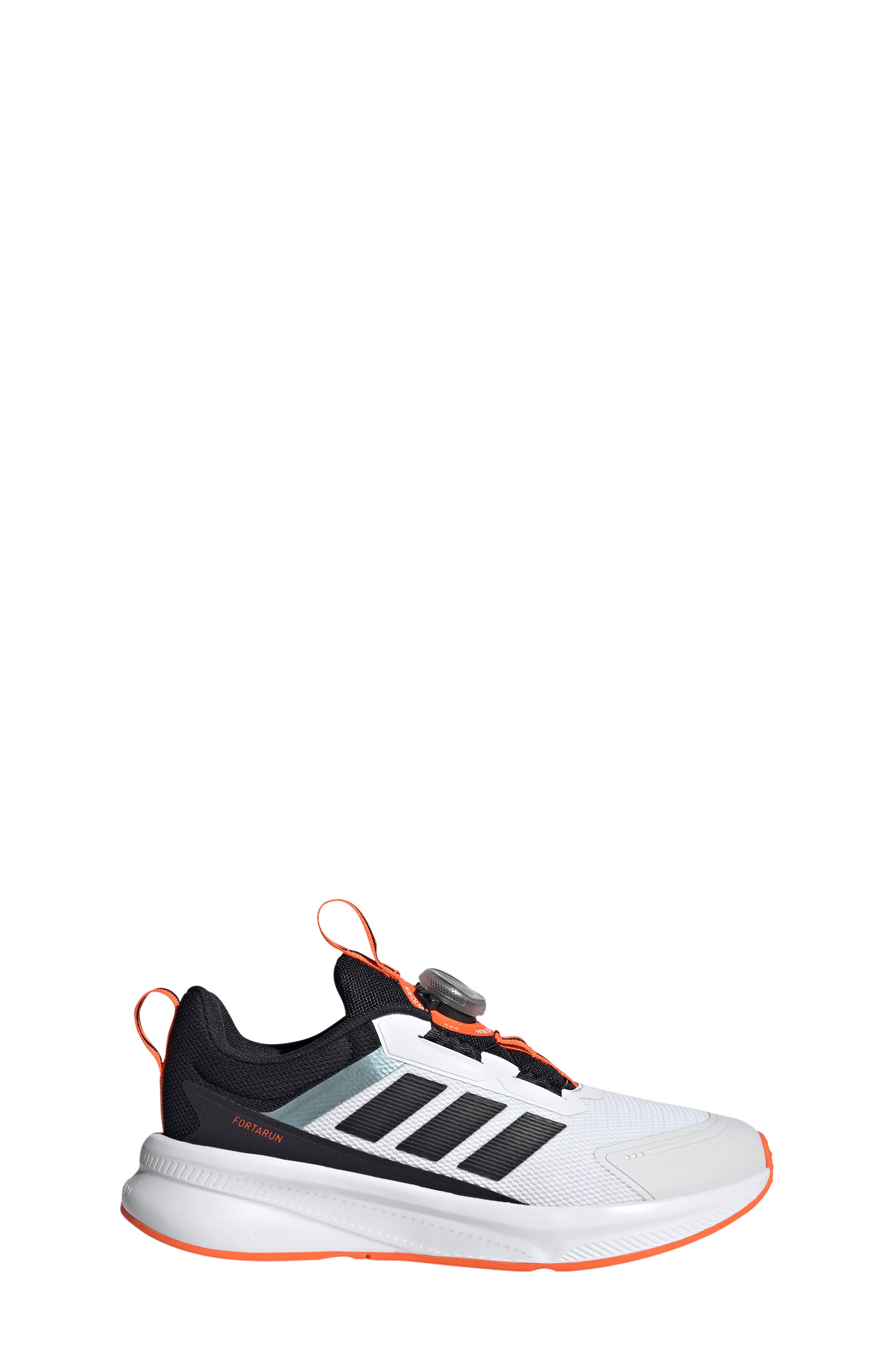 adidas Kids' Fortarun 4.0 Sneaker, Alternate, color, White/ Black/ Orange 2