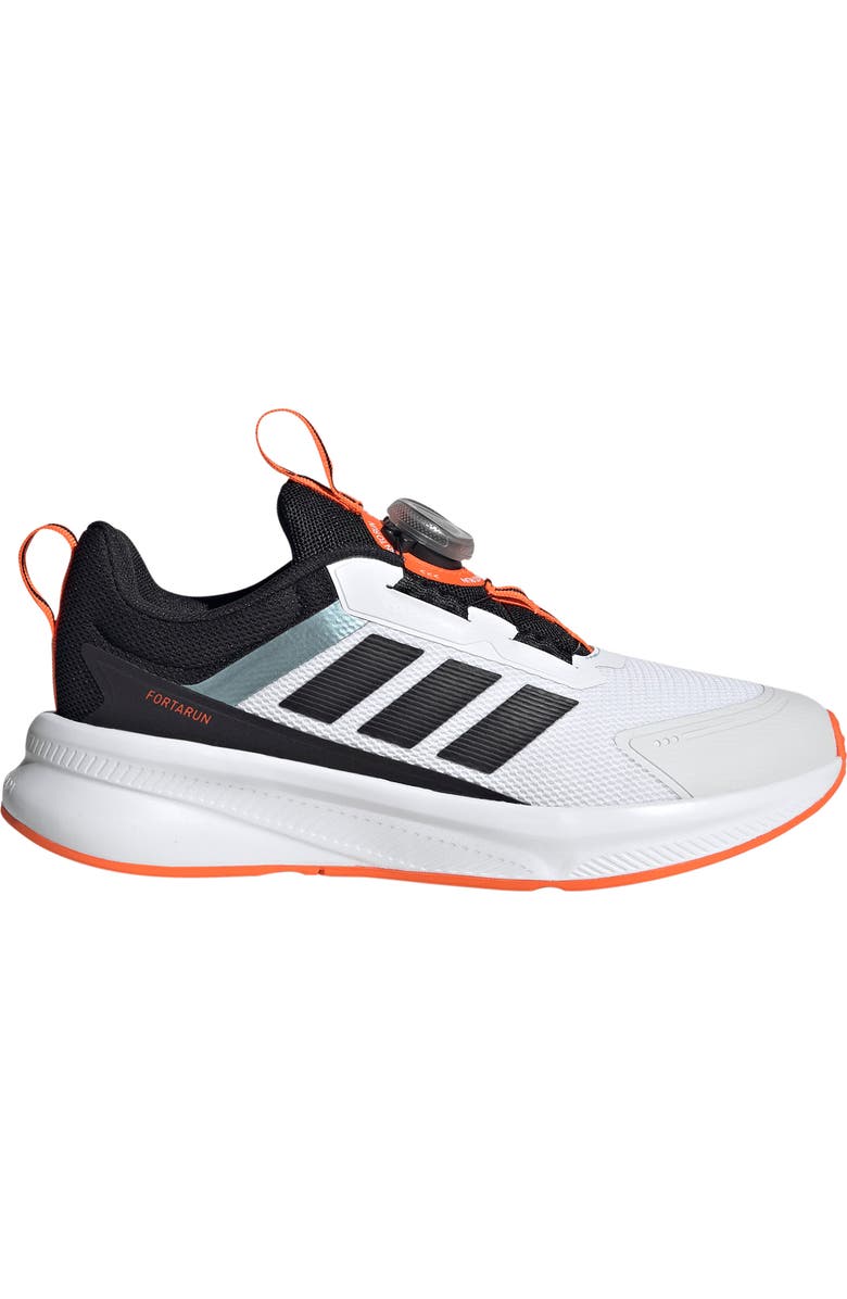 adidas Kids' Fortarun 4.0 Sneaker, Alternate, color, White/ Black/ Orange 2