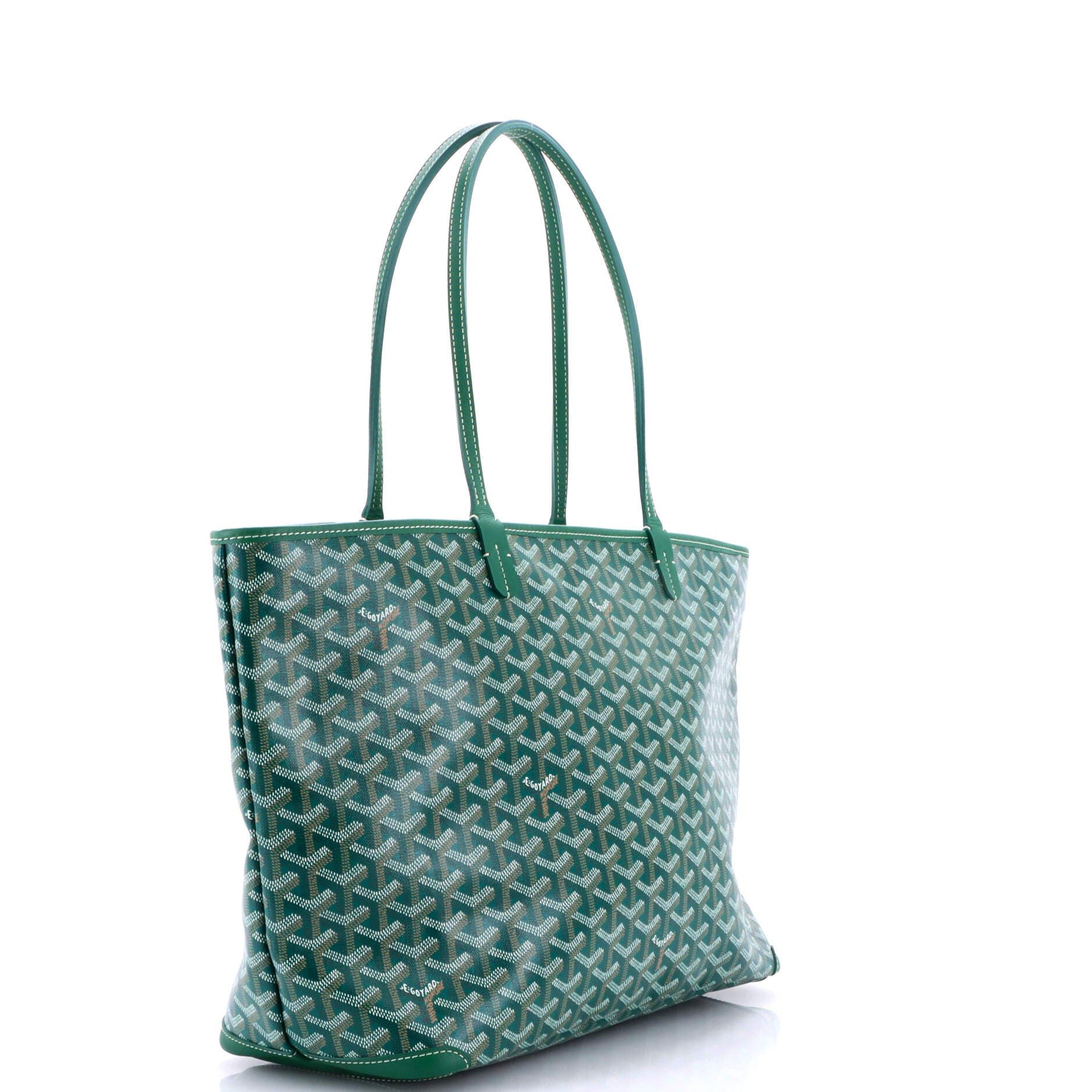 Pre-Owned Goyard Artois Tote Coated Canvas MM, Alternate, color, Green