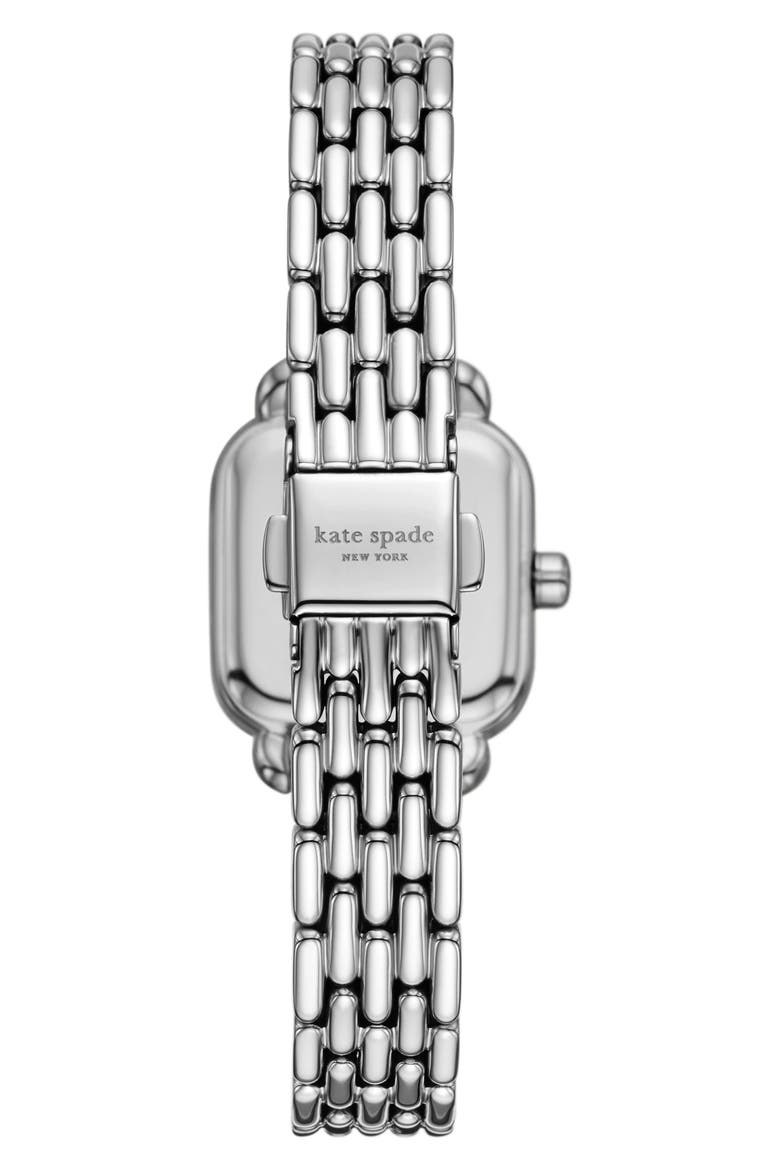 Gracie Square Bracelet Watch, 25mm, Alternate, color, SILVER