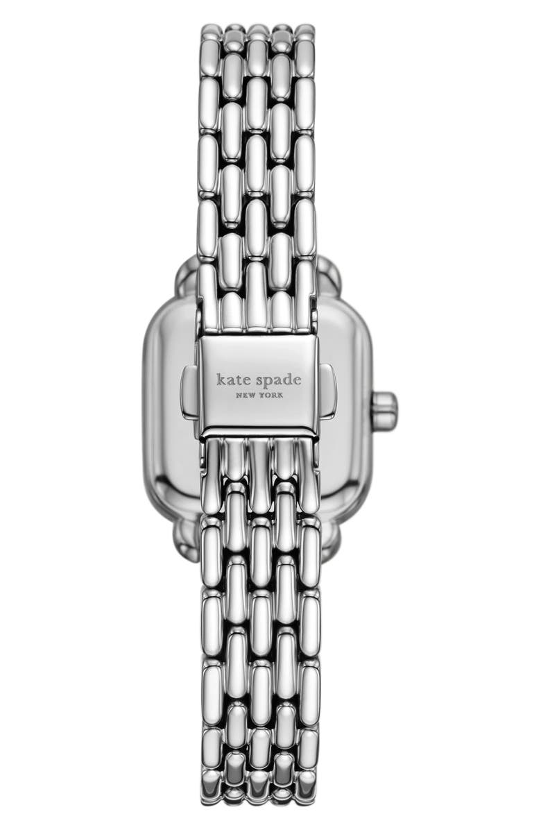 Kate Spade New York Gracie Square Bracelet Watch, 25mm, Alternate, color, Silver