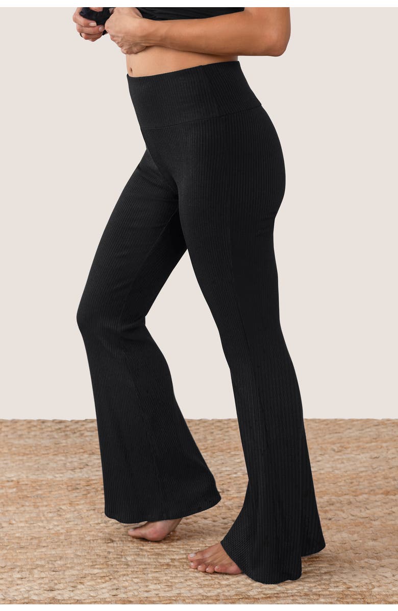 JJwinks The Getaway Ribbed Lounge &  Sleep Pants with Flare, Alternate, color, Black