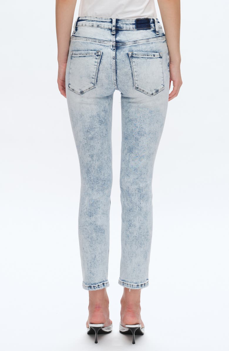 Bayeas Kelly Ripped Mid Rise Crop Skinny Jeans, Alternate, color, Light Blue