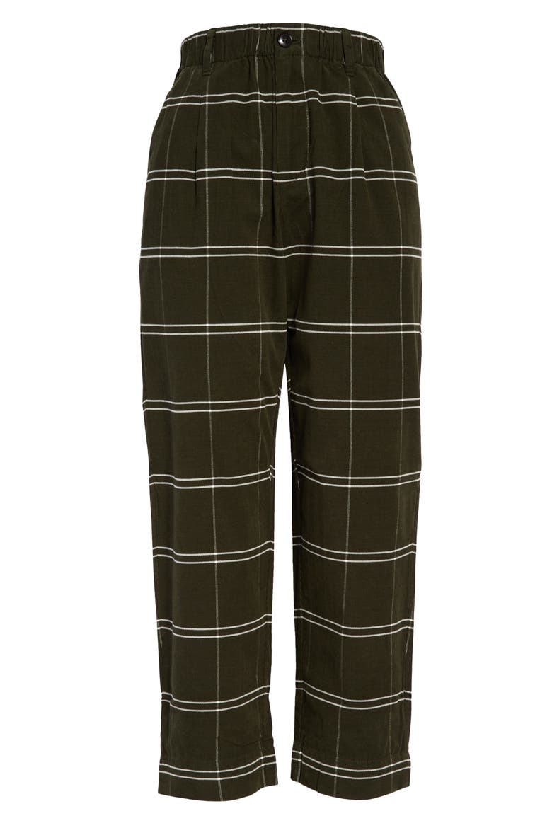 Curvy Corduroy Pull-On Mid-Rise Jogger Pants, Main, color, DARK FOREST