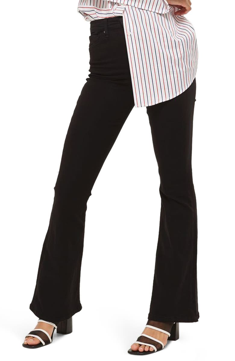 Topshop Jamie High Waist Flare Jeans, Main, color,