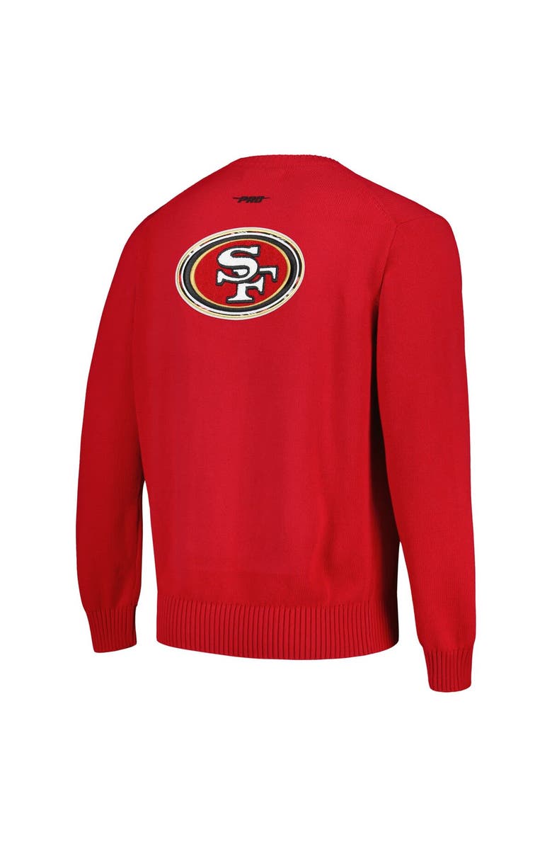 PRO STANDARD Men's Pro Standard Scarlet San Francisco 49ers Prep Knit Sweater, Alternate, color,