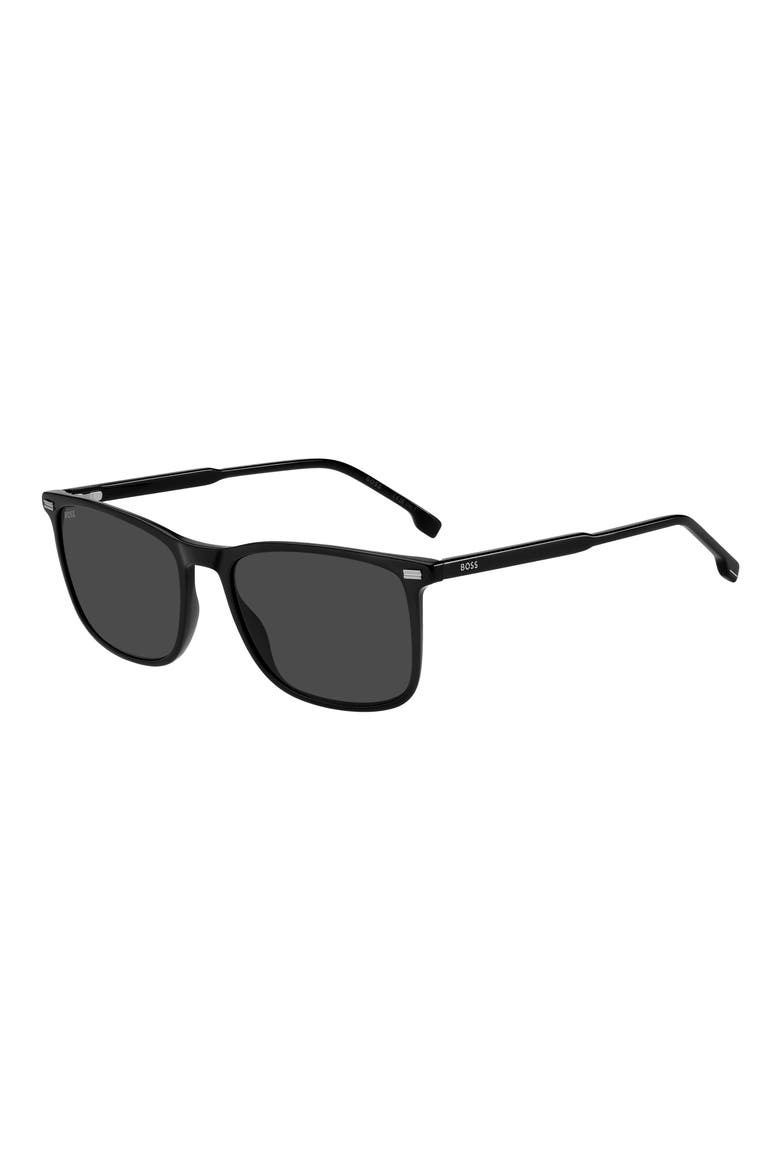 56mm Sunglasses, Alternate, color, BLACK/ GREY