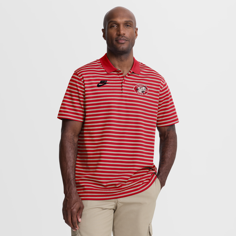 Men's Nike Red Cincinnati Reds Cooperstown Collection Dri-FIT Victory Striped Polo
