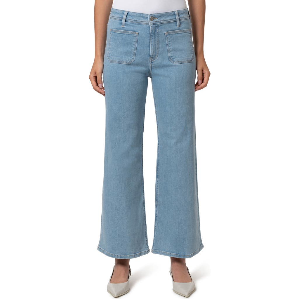 Mavi Jeans Paloma Marine Patch Pocket Ankle Wide Leg Jeans In Light Blue Flex Blue