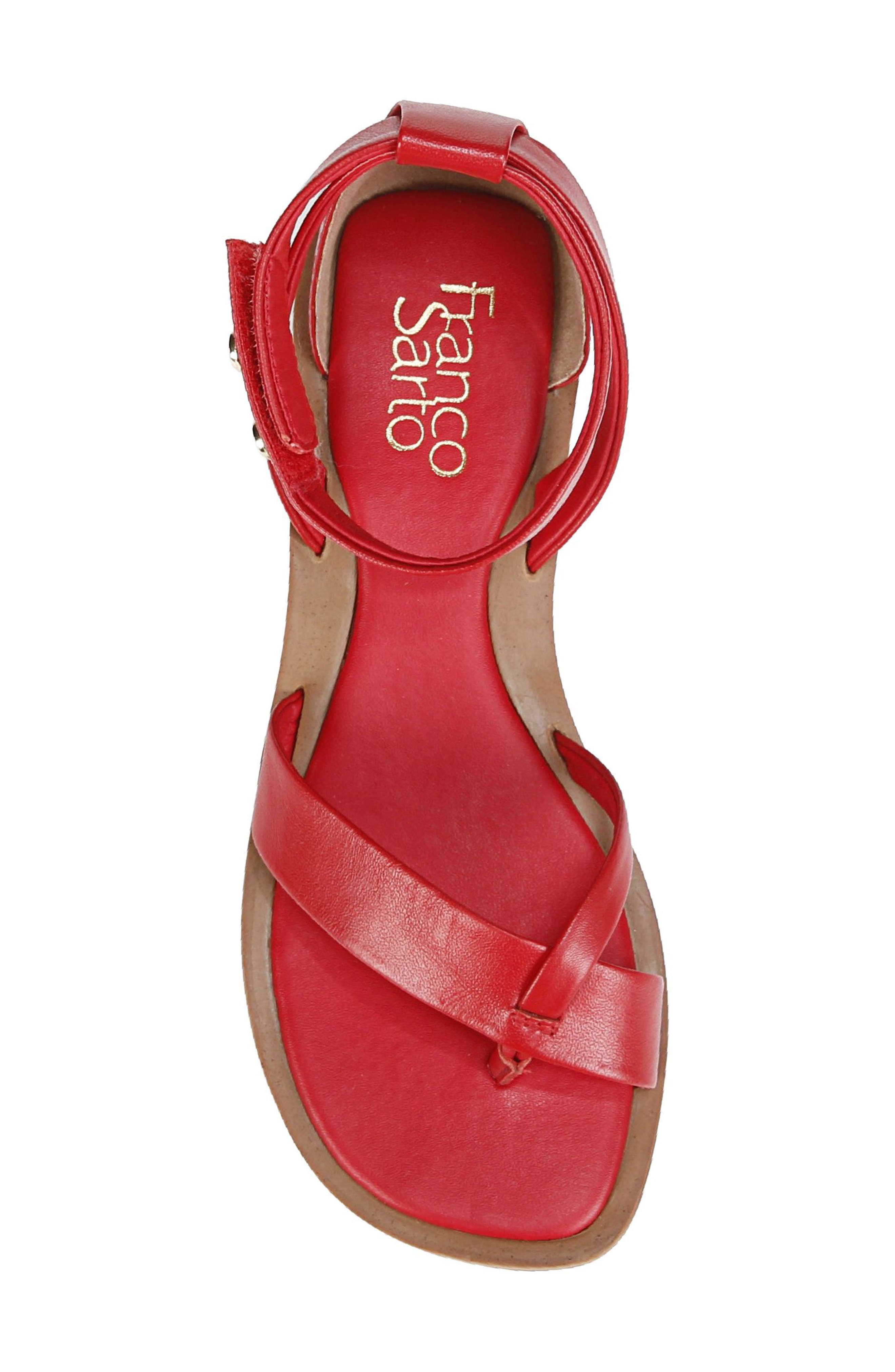 Franco Sarto Parker Sandal, Alternate, color, Red