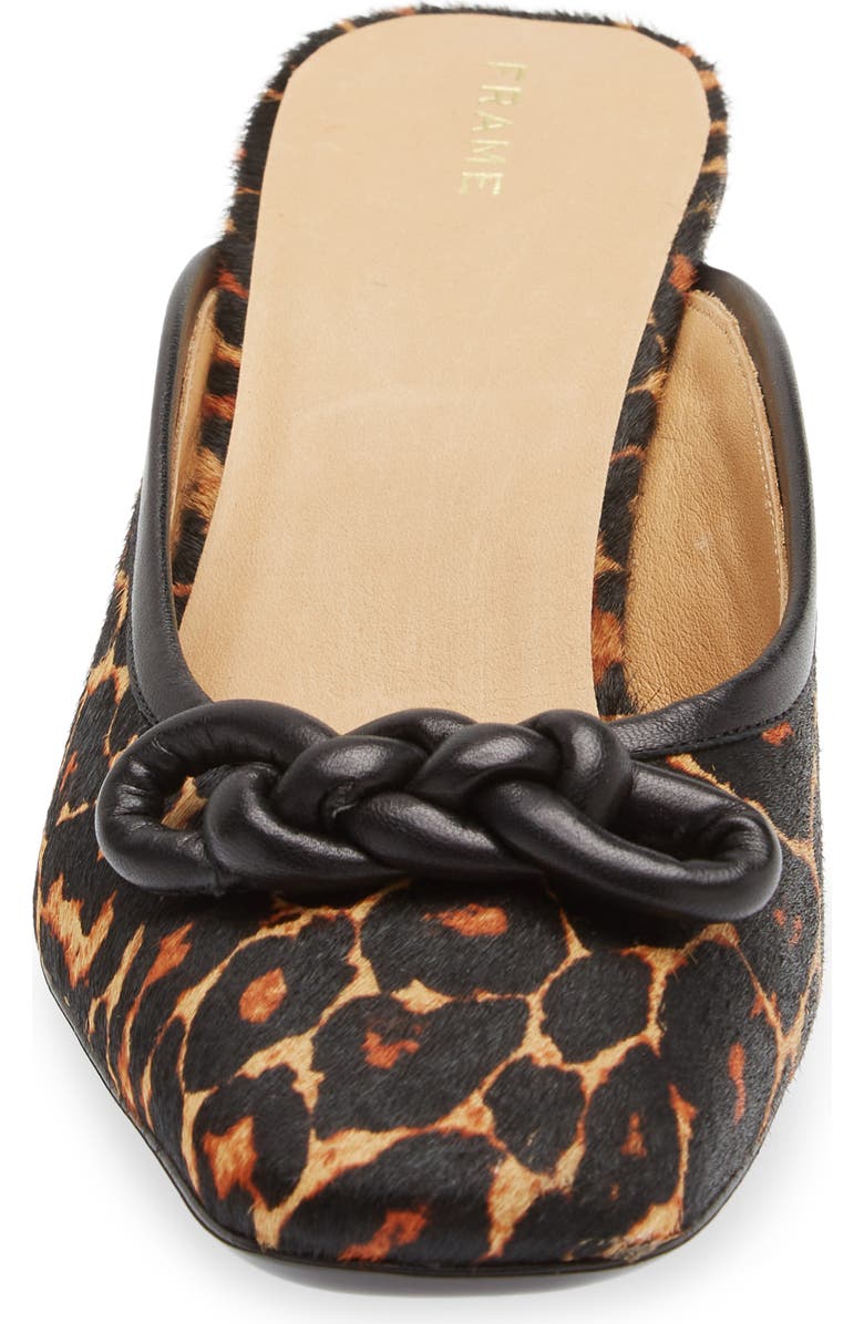 FRAME Le Isla Leopard Print Genuine Calf Hair Mule, Alternate, color,