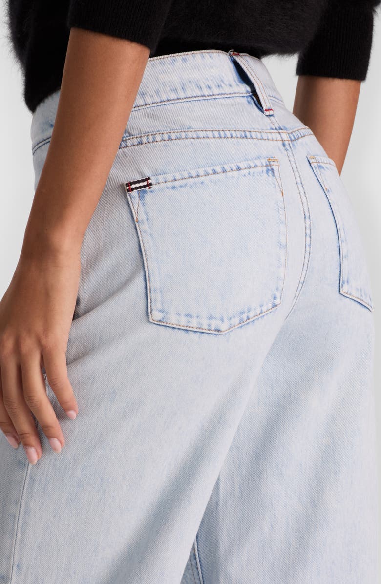 Alice + Olivia Chic High Waist Wide Leg Jeans, Alternate, color, Darla Light Indigo