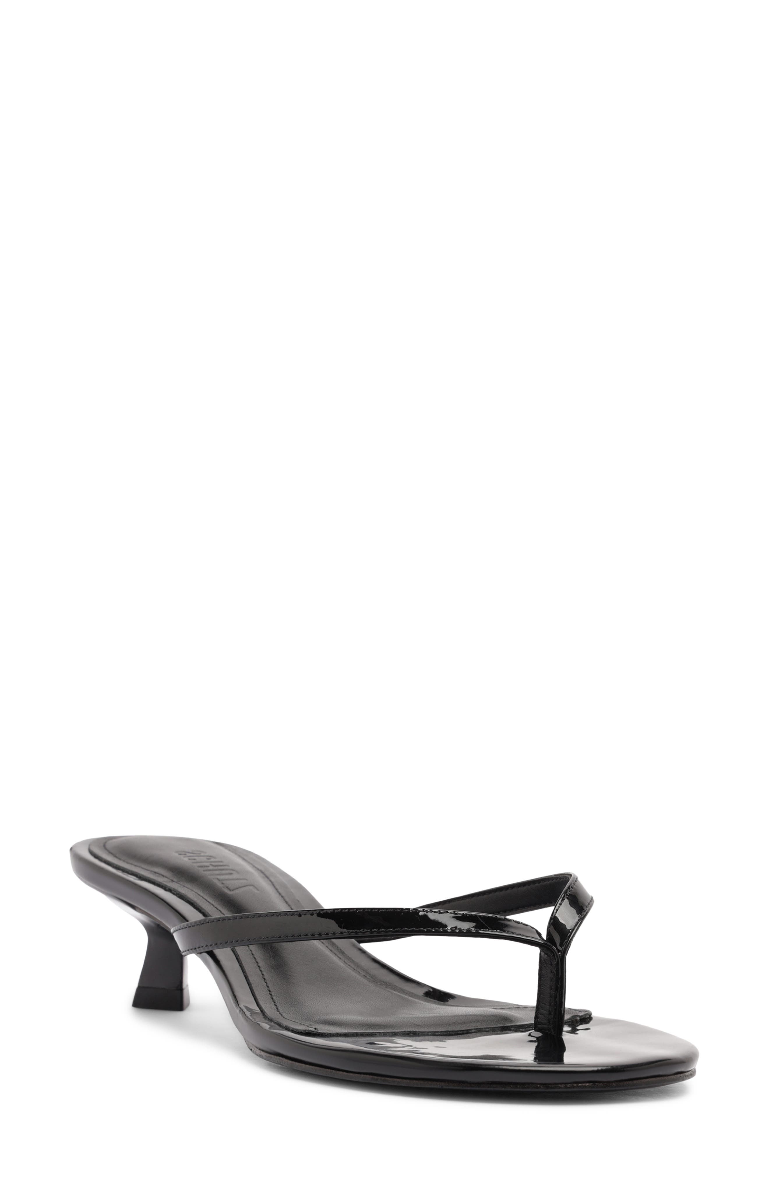 Schutz Carolyn Kitten Heel Sandal, Main, color, Black Patent