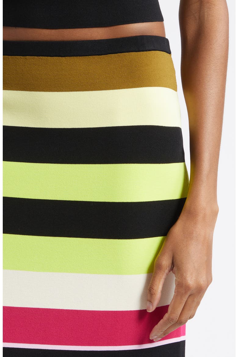 Stripe Milano Stitch Sweater Skirt, Alternate, color, NEW SULPHUR MULTI