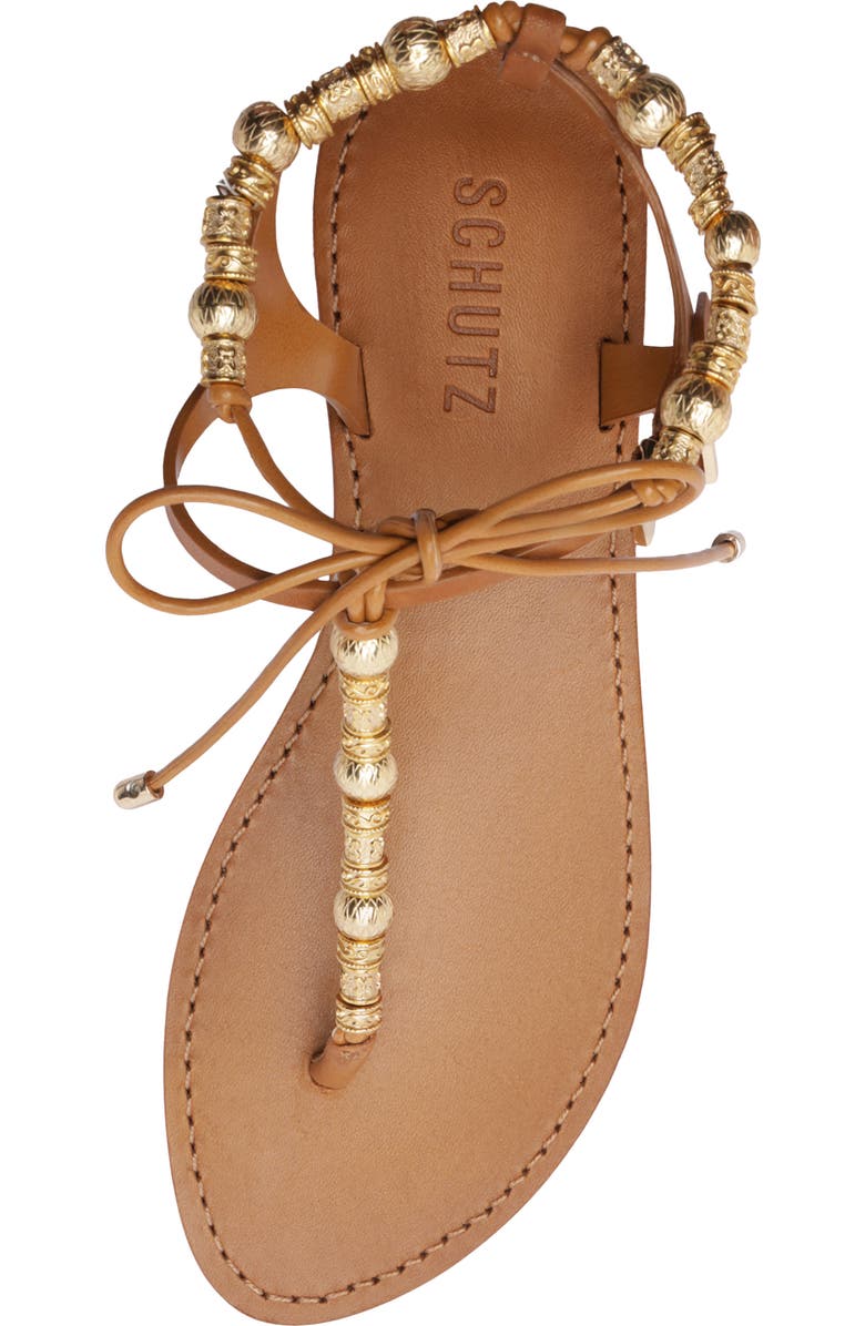 Schutz Nia Ankle Strap Sandal, Alternate, color, Burnt Honey