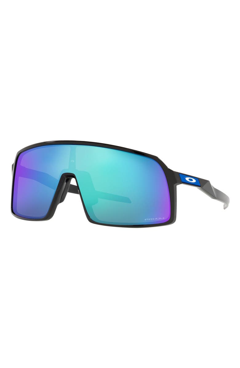 Oakley Sutro Shield Sunglasses, Alternate, color, Black/ Prizm Sapphire