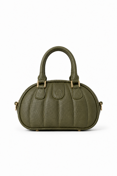 Ameline Sculptural Italian Leather Top Handle