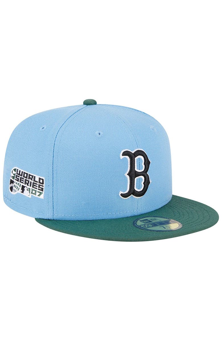 New Era Men's New Era Sky Blue/Cilantro Boston Red Sox 2007 World Series 59FIFTY Fitted Hat, Main, color, Light Blue