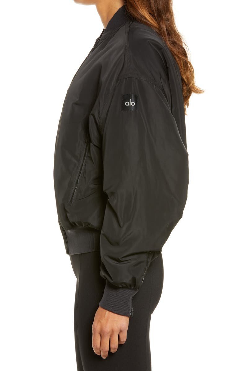 Alo Urbanite Faux Fur Lined Bomber Jacket, Alternate, color,