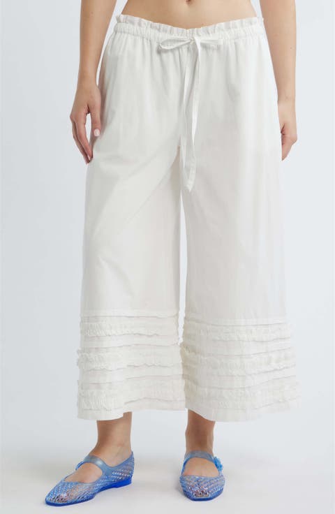 Florintina Ruffle Bloomers Crop Wide Leg Pants