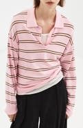 MANGO Stripe Polo Sweater