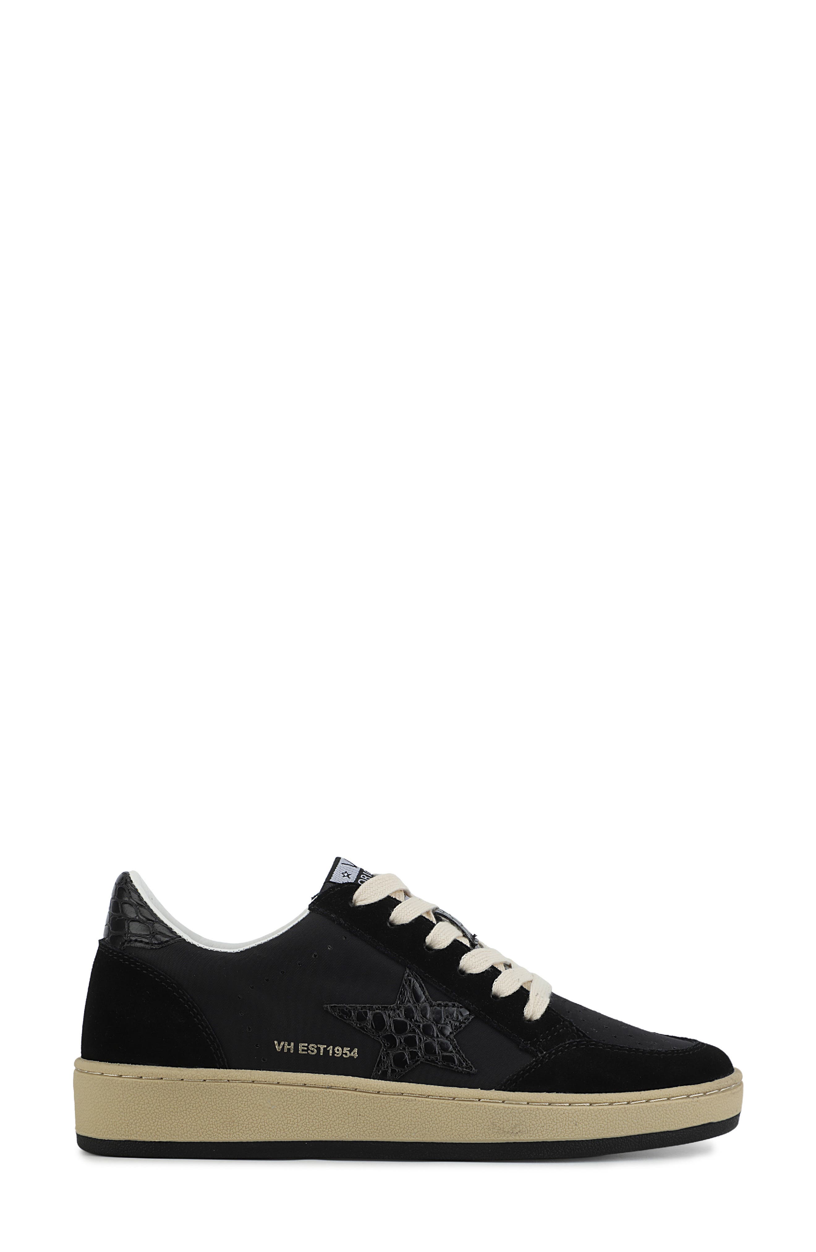 Vintage Havana Denisse Genuine Calf Hair Sneaker, Alternate, color, Black/ Black Croco