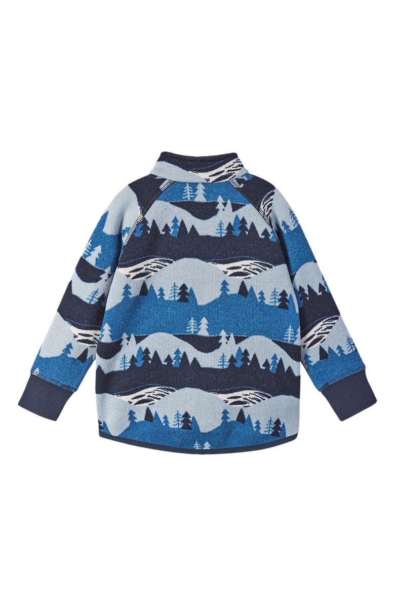 Reima Kids' Alpine Print Sweater Fleece Zip-Up Jacket, Alternate, color, 
