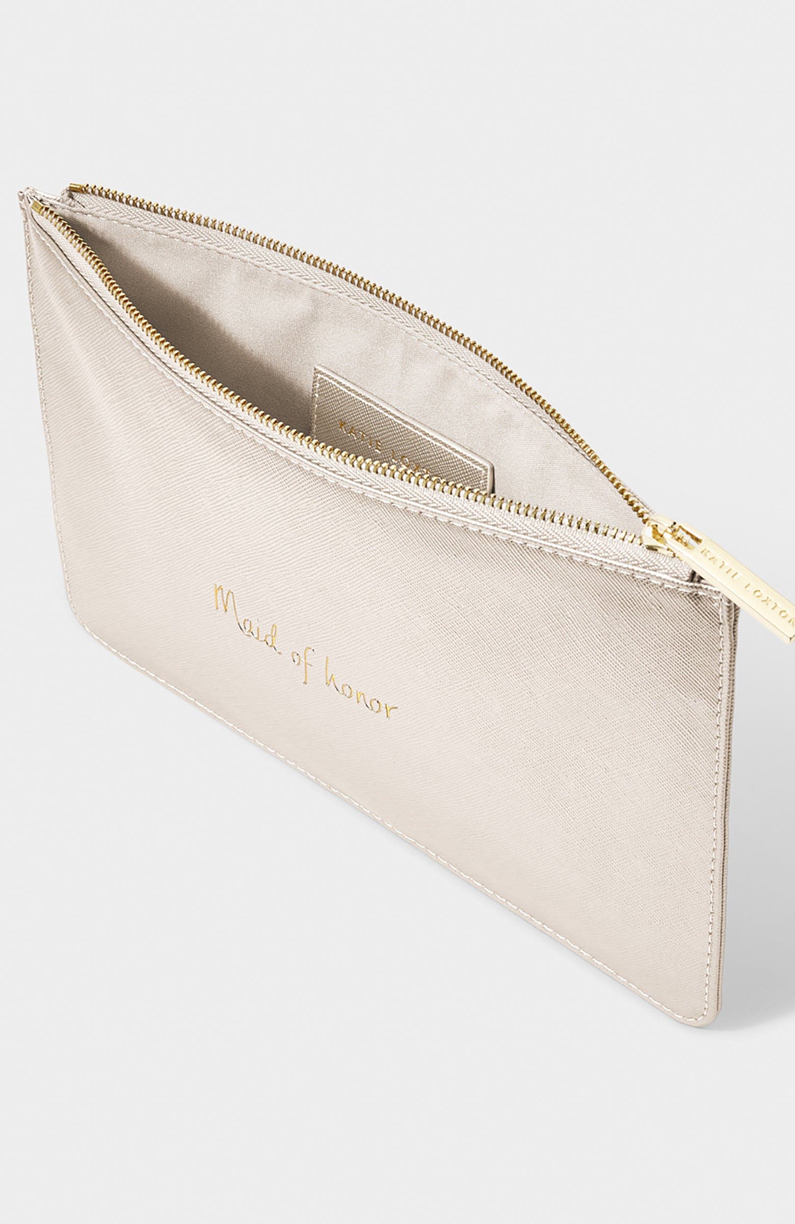 Bridal Perfect Pouch, Alternate, color, Gold
