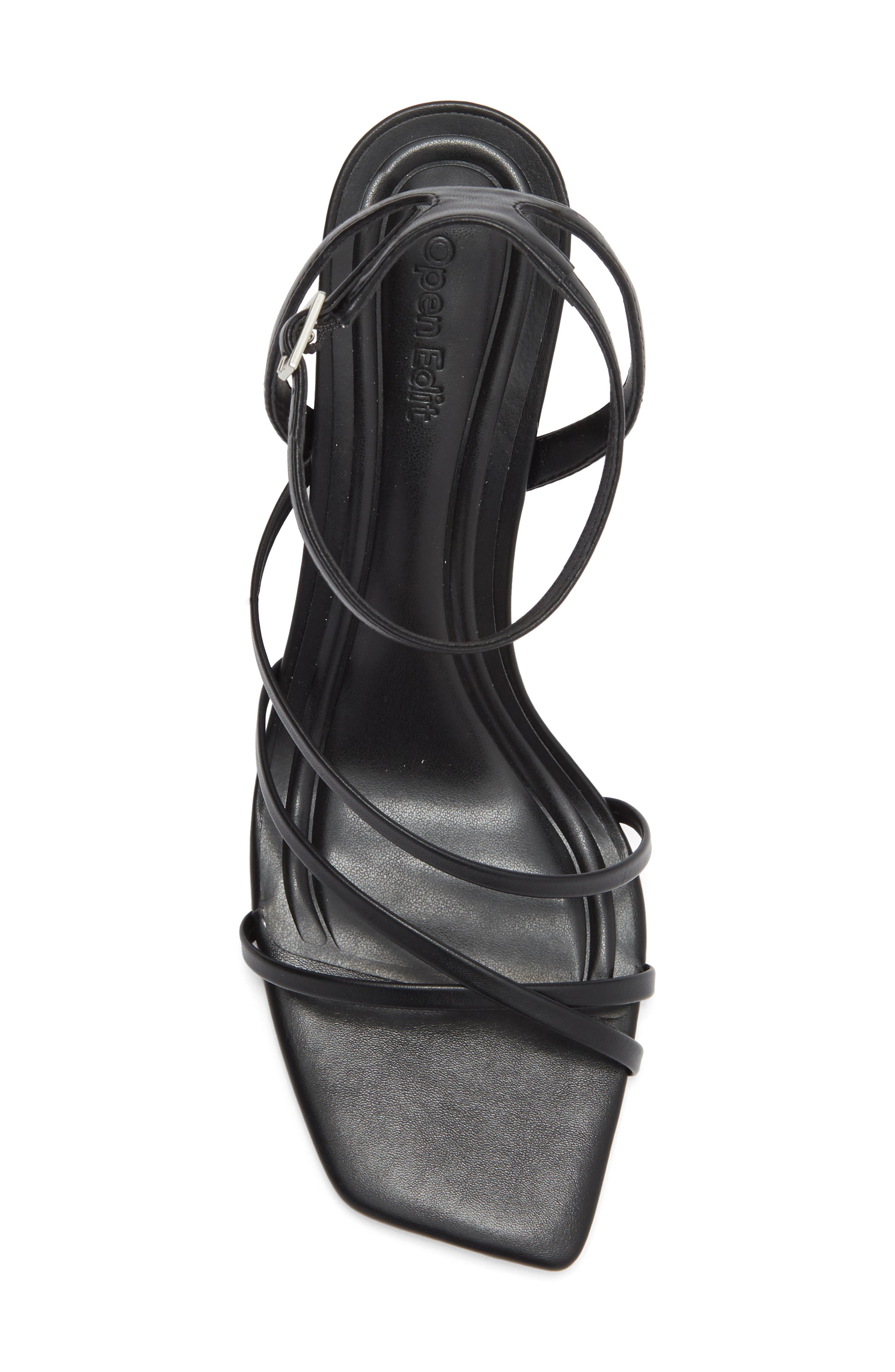 Open Edit Allira Strappy Sandal, Alternate, color, Black