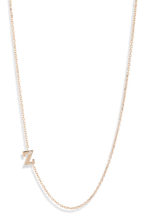 Diamond Initial Necklace