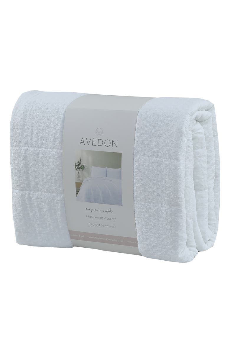 ARTISAN 34 Waffle Jacquard Comforter & Pillow Sham Set, Alternate, color, White
