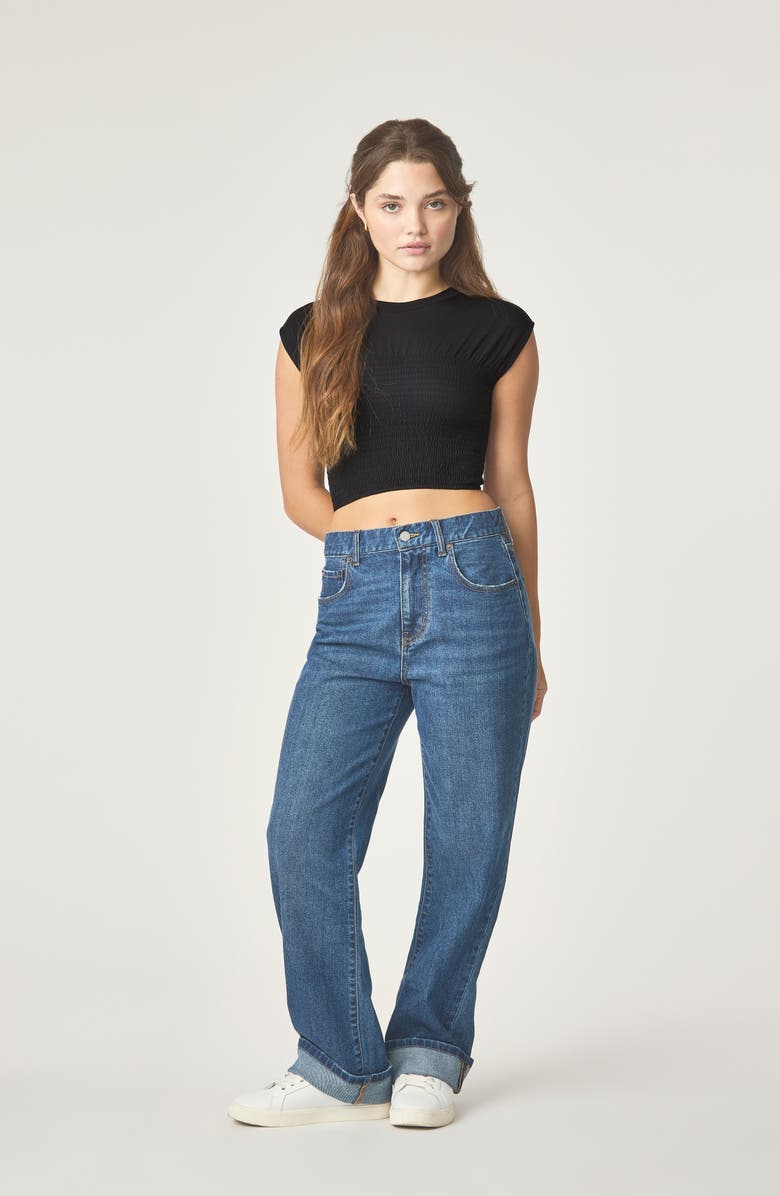 Florence by Mills Smocked Hem T-Shirt, Alternate, color, Black