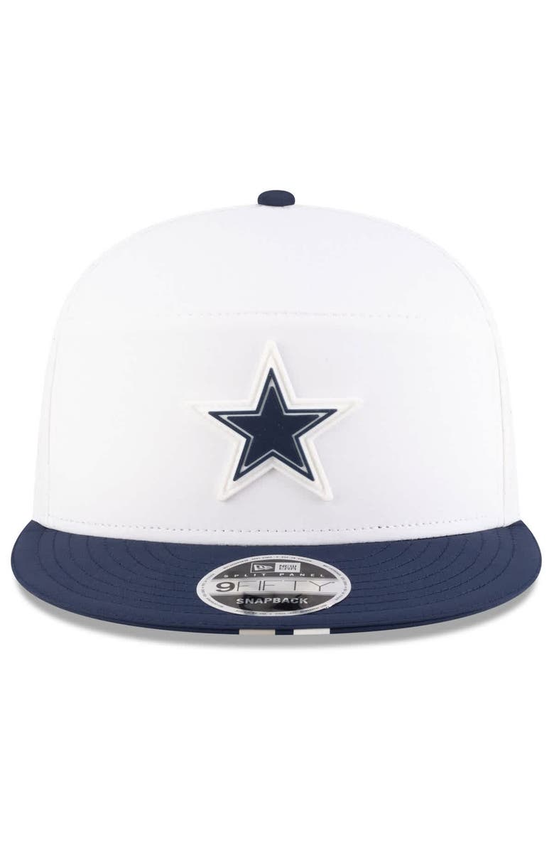 New Era Men's New Era White/Navy Dallas Cowboys 2025 NFL Training Camp Split Panel 9FIFTY Snapback Hat, Alternate, color, White