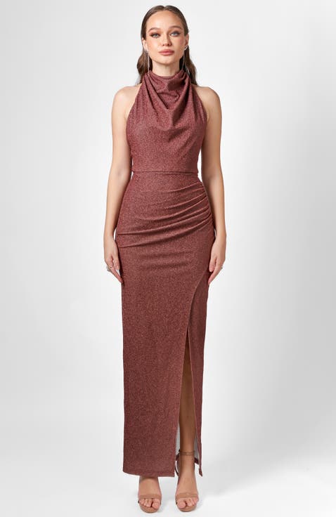 Allie High Neck Cowl Maxi