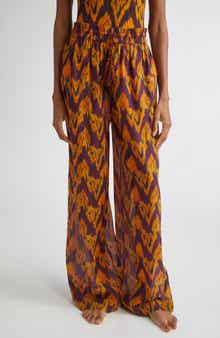 Ulla Johnson Azra Print Wide Leg Cover-Up Pants