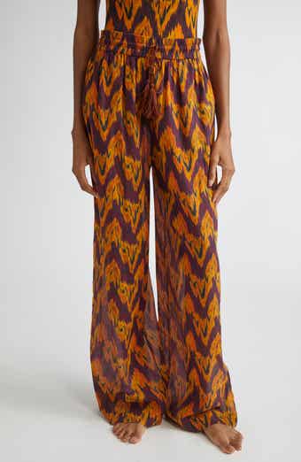Ulla Johnson Azra Print Wide Leg Cover-Up Pants