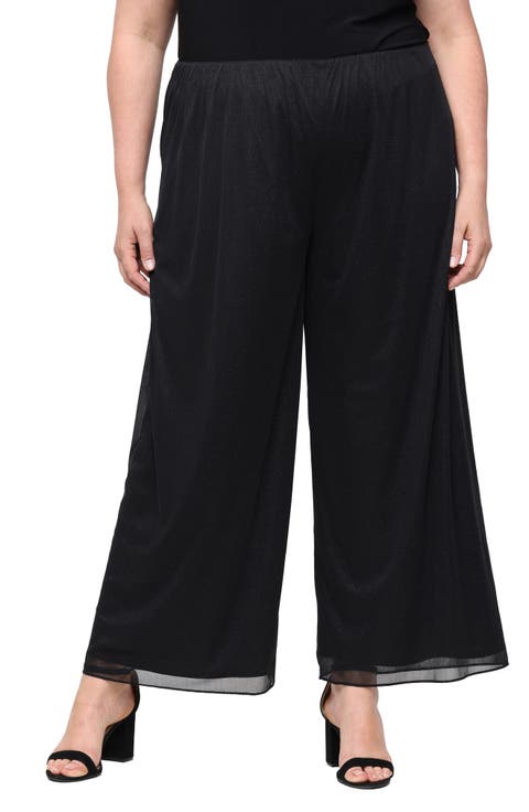 Glitter Mesh Wide Leg Pants