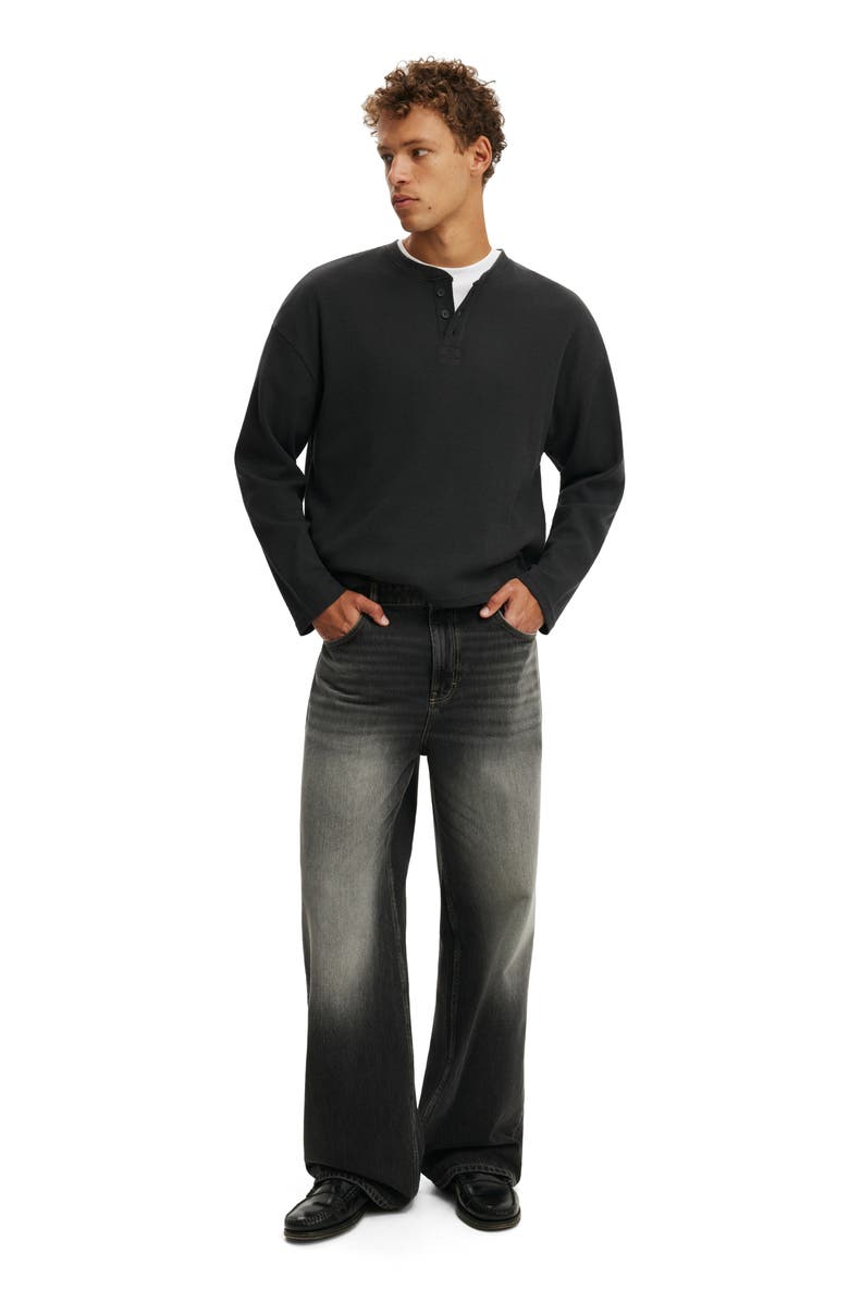 Cotton On Men's Relaxed Straight Jean, Alternate, color, Rocky Washed Black