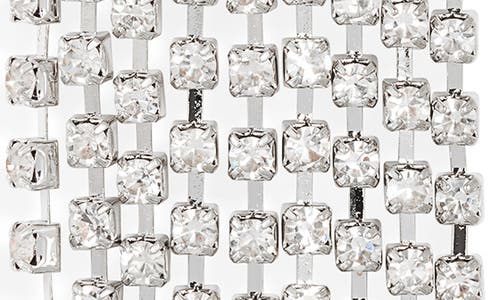 Kenneth Jay Lane Crystal Waterfall Chandelier Earrings In White