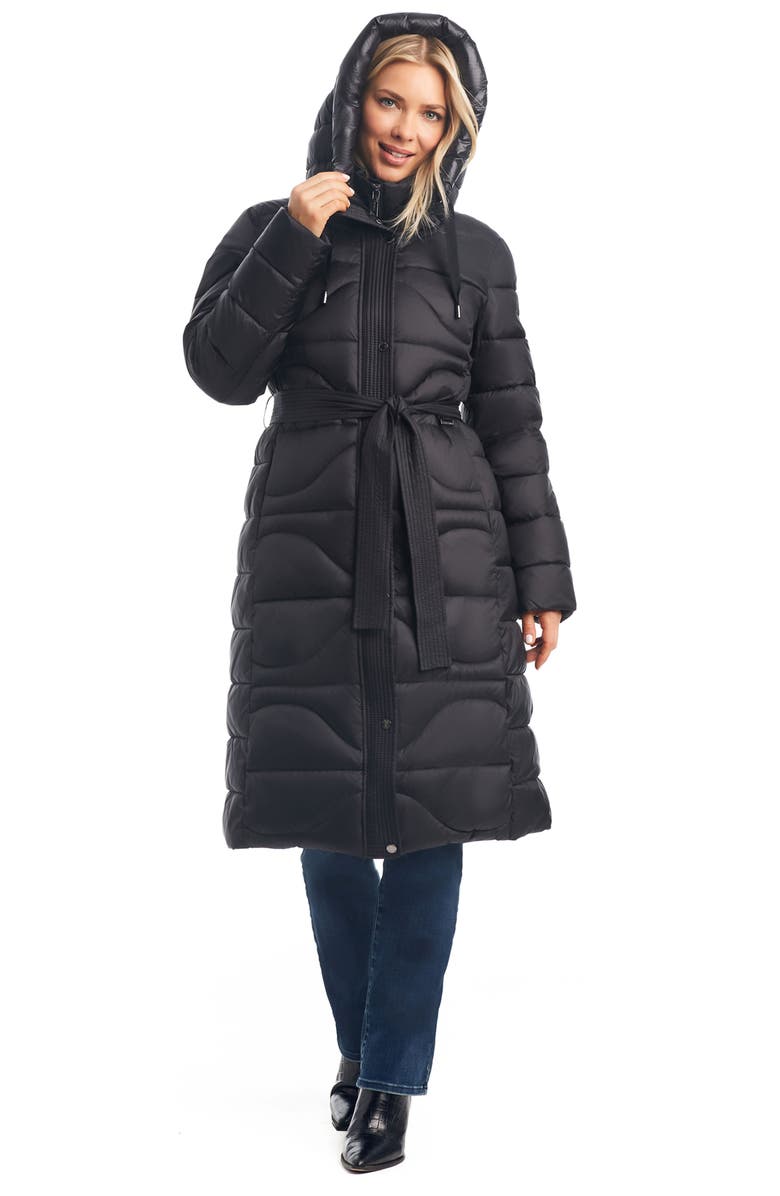 Vince Camuto Onion Quilted Recycled Nylon Longline Puffer Jacket, Alternate, color, 