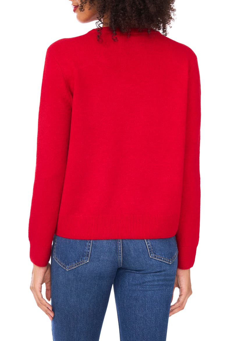 Saint Moritz Crewneck Sweater, Alternate, color, GLAMOUR RED