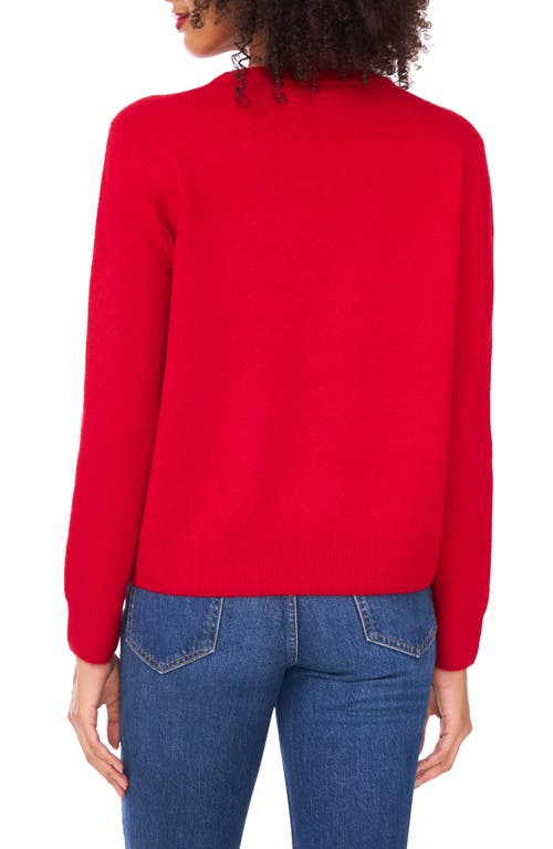 Vince Camuto Saint Moritz Crewneck Sweater In Red