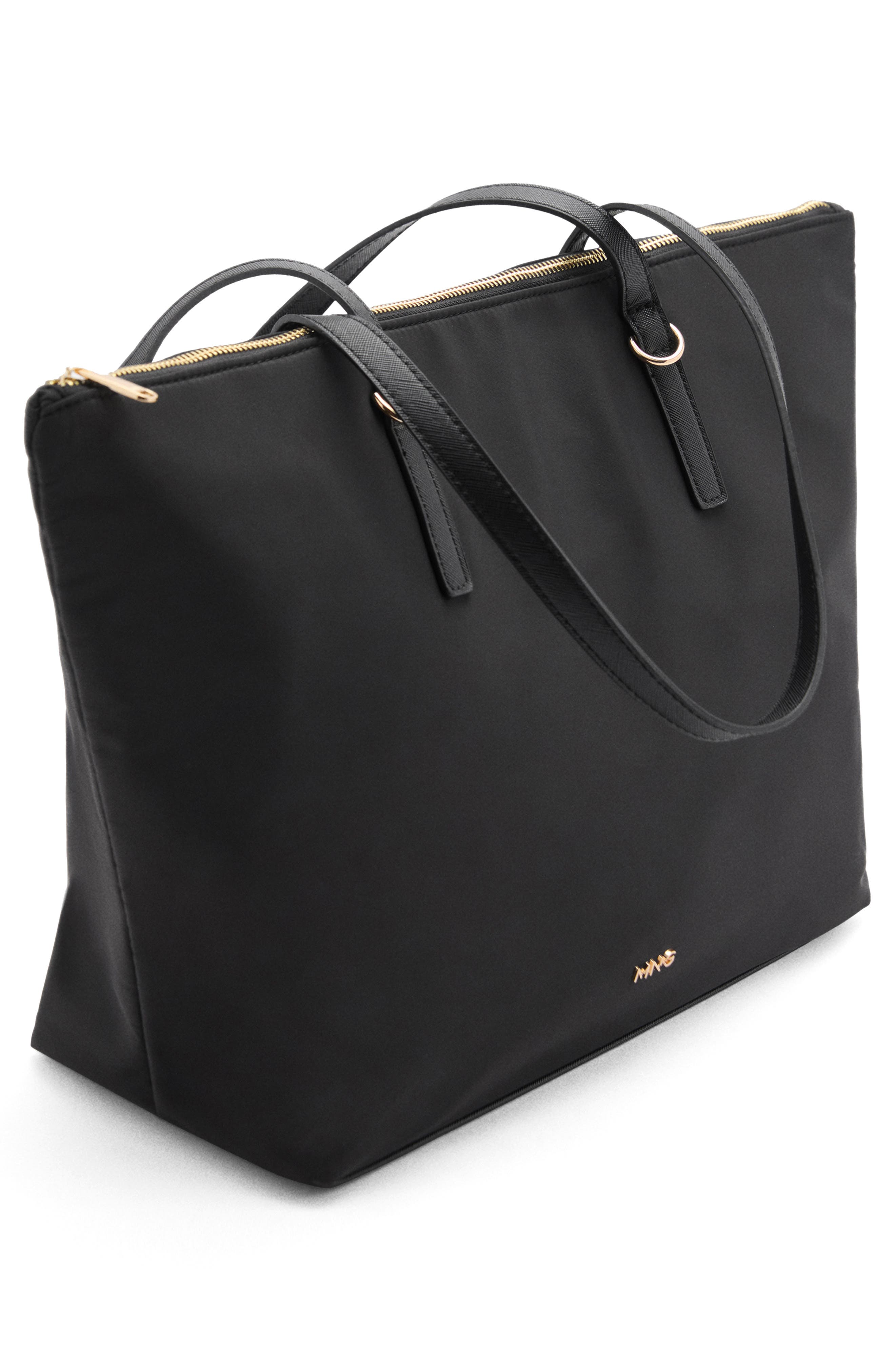 MANGO Nylon Shopper Bag, Alternate, color, 