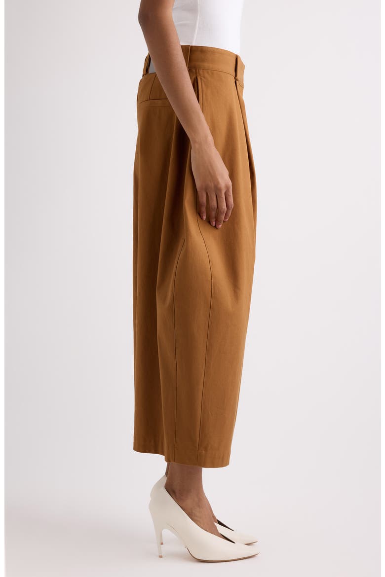 Pleated Long Bermuda Pants, Alternate, color, 2602 CAMEL