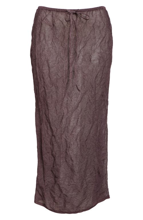 Zankov Rickie Crinkled Metallic Drawstring Skirt