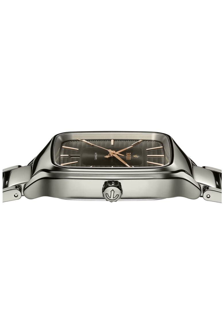 True Square Automatic Bracelet Watch, 38mm, Alternate, color, GREY
